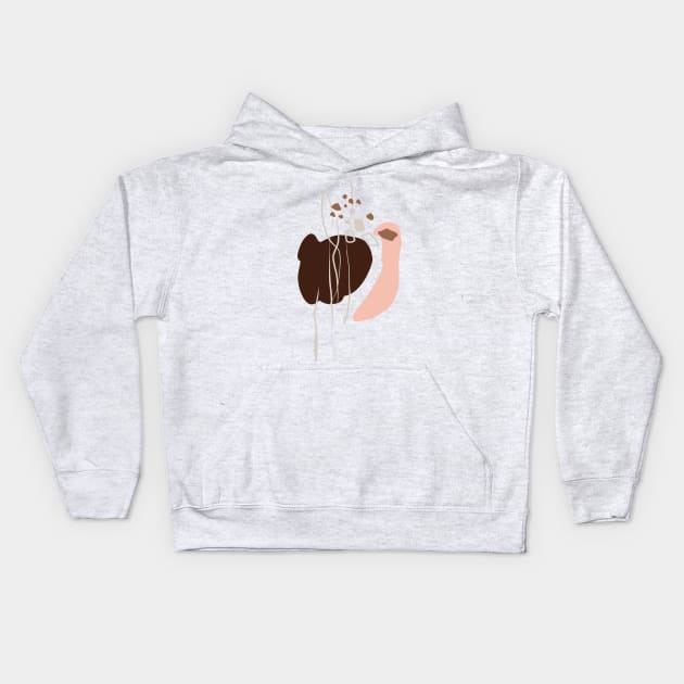 Shapes and line art abstracts Kids Hoodie by NJORDUR